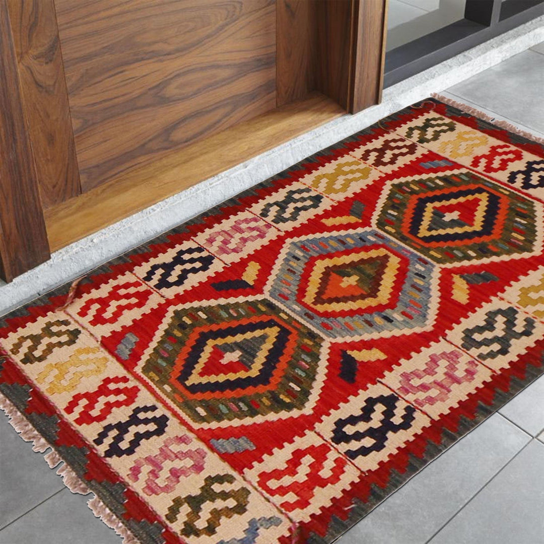 Hand Woven Wool Kelim 2' 0" x 3' 5" - No. AL78151