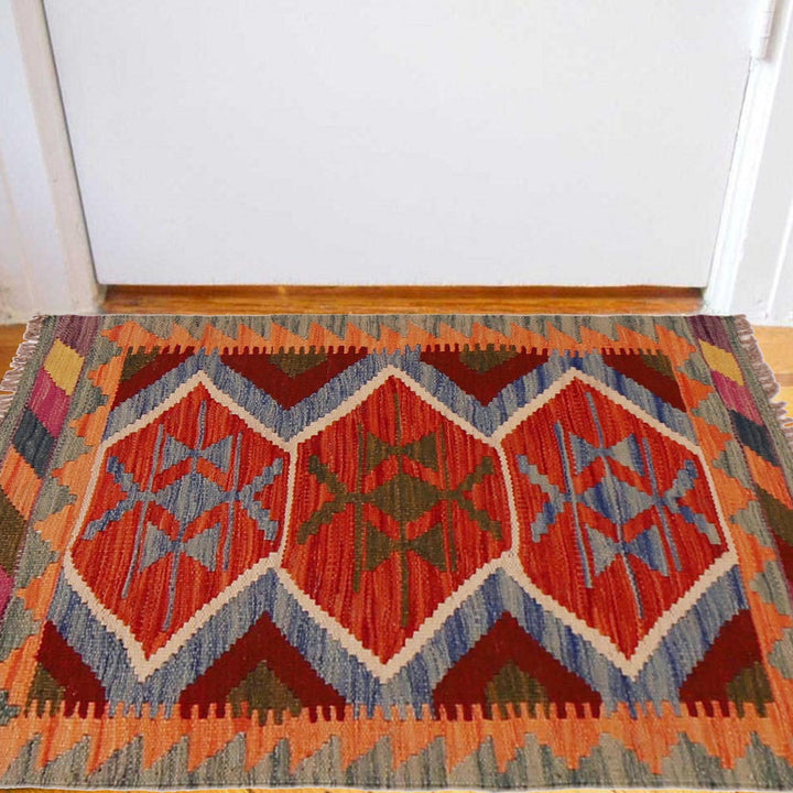 Handmade Turkish Design Wool Kilim 2' 0" x 3' 1" - No. AL34767