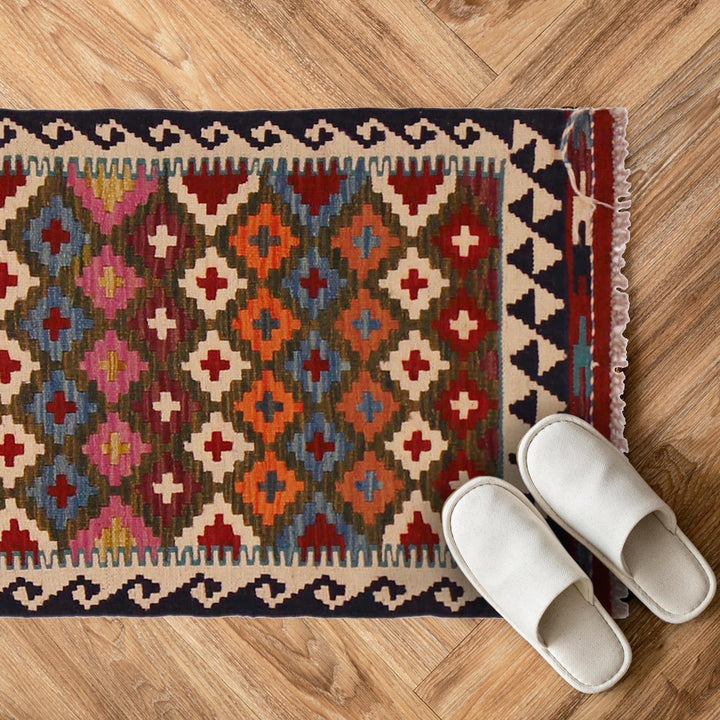 Handmade Afghan Vegetable Kilim 2' 1" x 3' 6" - No. AL98721