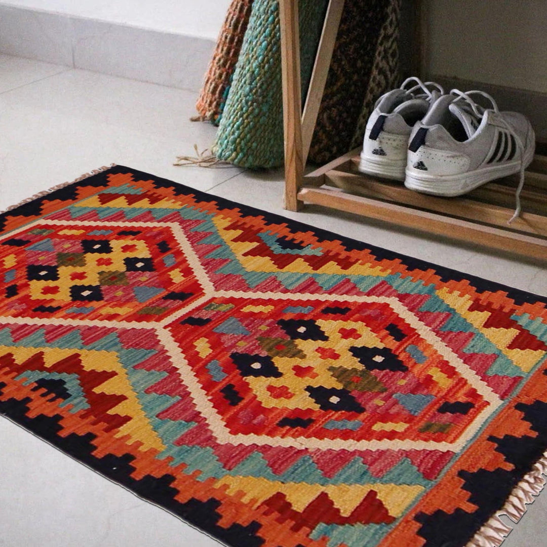 Handmade Vegetable Kelim 2' 0" x 3' 1" - No. AL66229