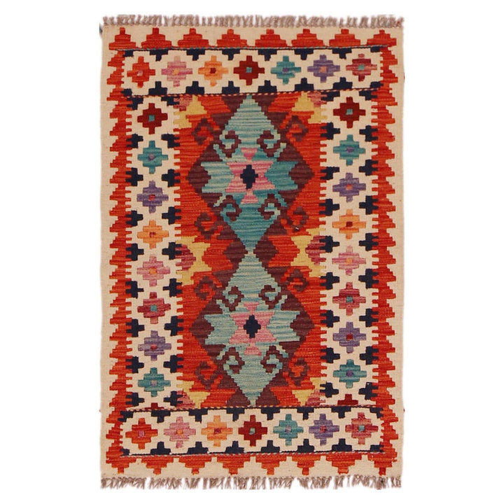 Handmade Turkish Design Wool Kilim 2' 2" x 3' 4" - No. AL94727