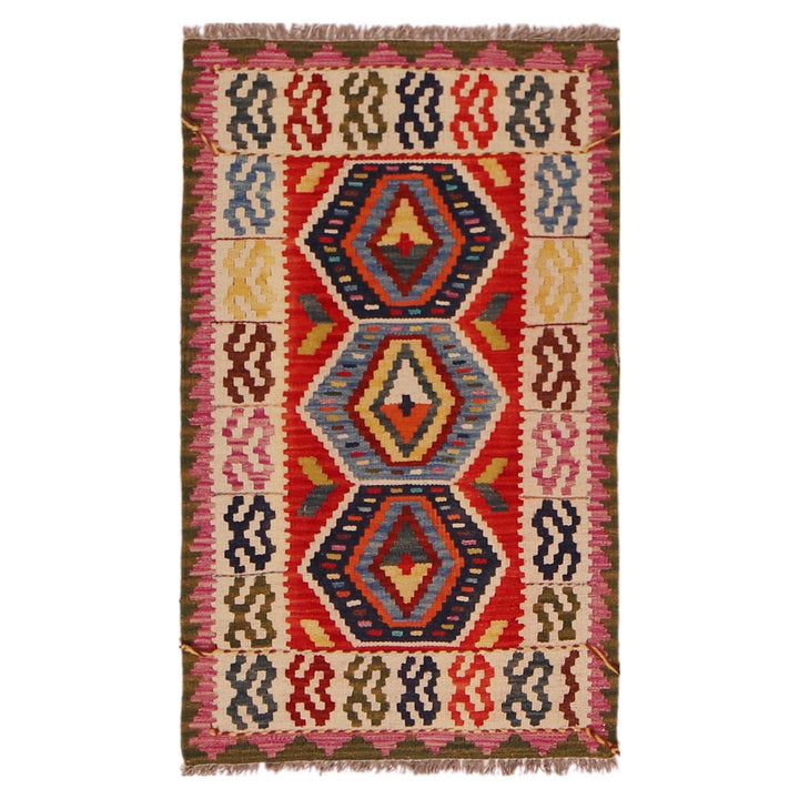 Hand Made Afghan Kilim 2' 0" x 3' 5" - No. AL71029