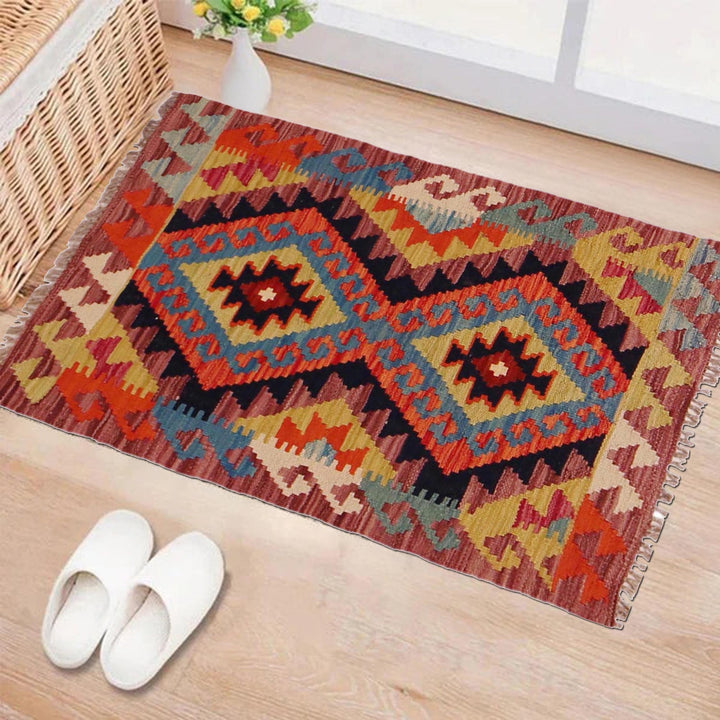 Handmade Vegetable Kilim 1' 10" x 3' 1" - No. AL86807