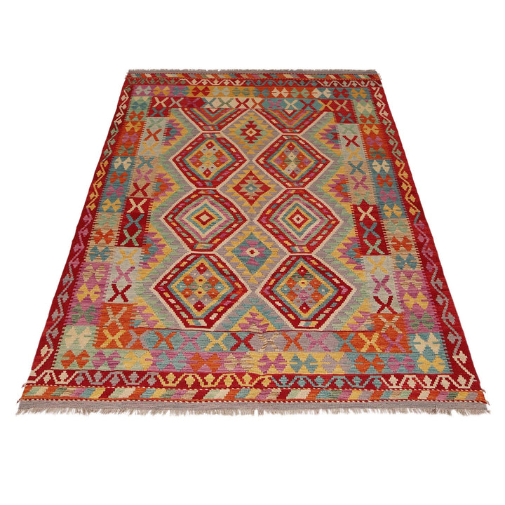 Handmade Vegetable Kilim 5' 9" x 8' 1" - No. AL89218