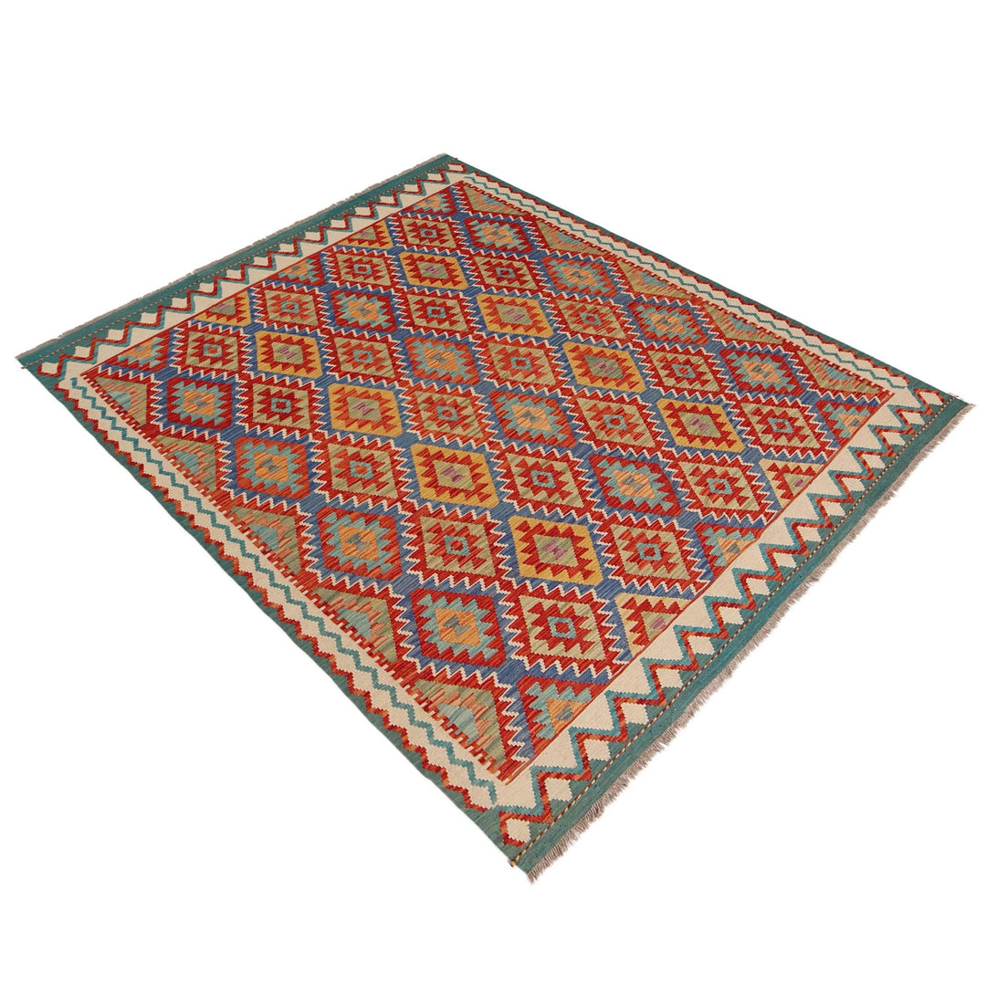 Hand Knotted Afghan Style Kilim 5' 10" x 7' 6" - No. AL31875