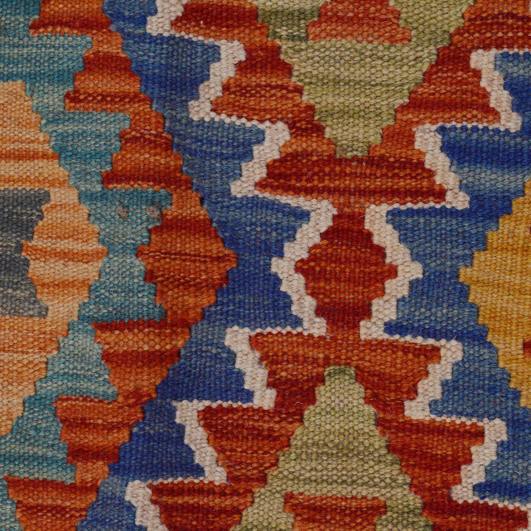 Hand Knotted Afghan Style Kilim 5' 10" x 7' 6" - No. AL31875