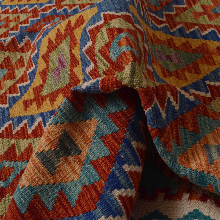 Hand Knotted Afghan Style Kilim 5' 10" x 7' 6" - No. AL31875