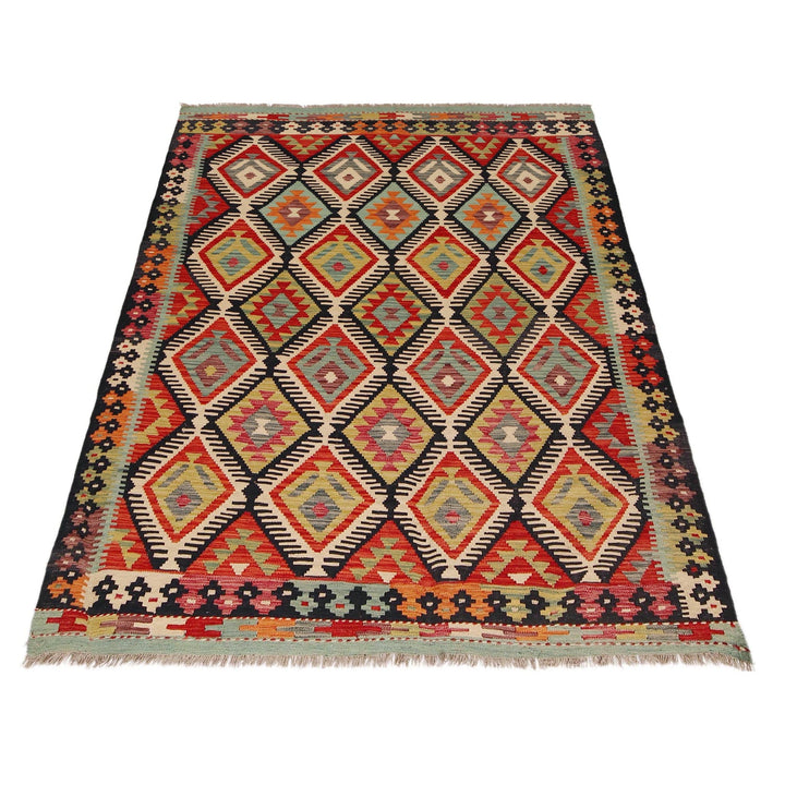 Hand Knotted Flatweave Kilim 5' 7" x 7' 10" - No. AL94589