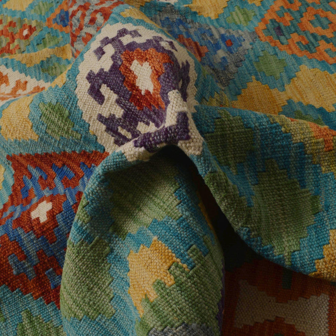 Handmade Afghan Vegetable Kilim 6' 0" x 8' 6" - No. AL23090