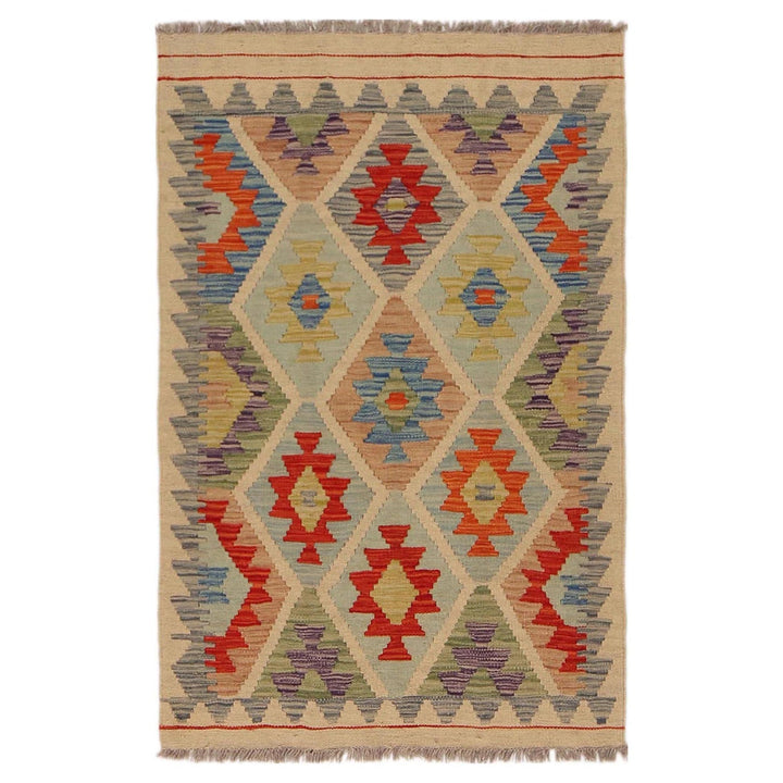 Handmade Turkish Design Wool Kilim 2' 7" x 4' 0" - No. AL52933