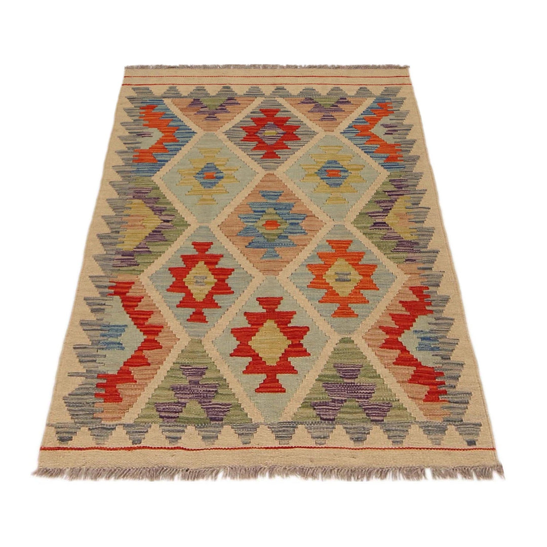 Handmade Turkish Design Wool Kilim 2' 7" x 4' 0" - No. AL52933