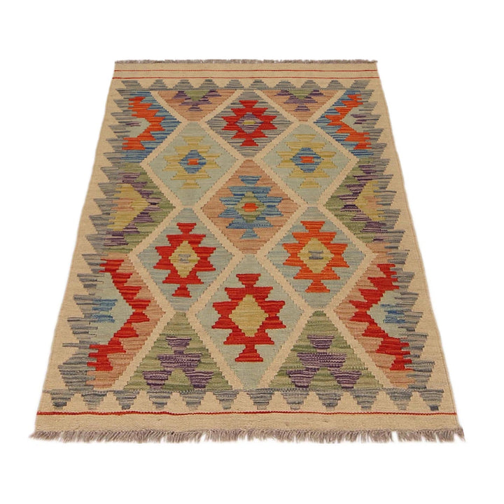 Handmade Turkish Design Wool Kilim 2' 7" x 4' 0" - No. AL52933