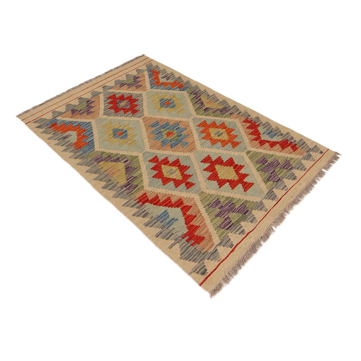 Handmade Turkish Design Wool Kilim 2' 7" x 4' 0" - No. AL52933