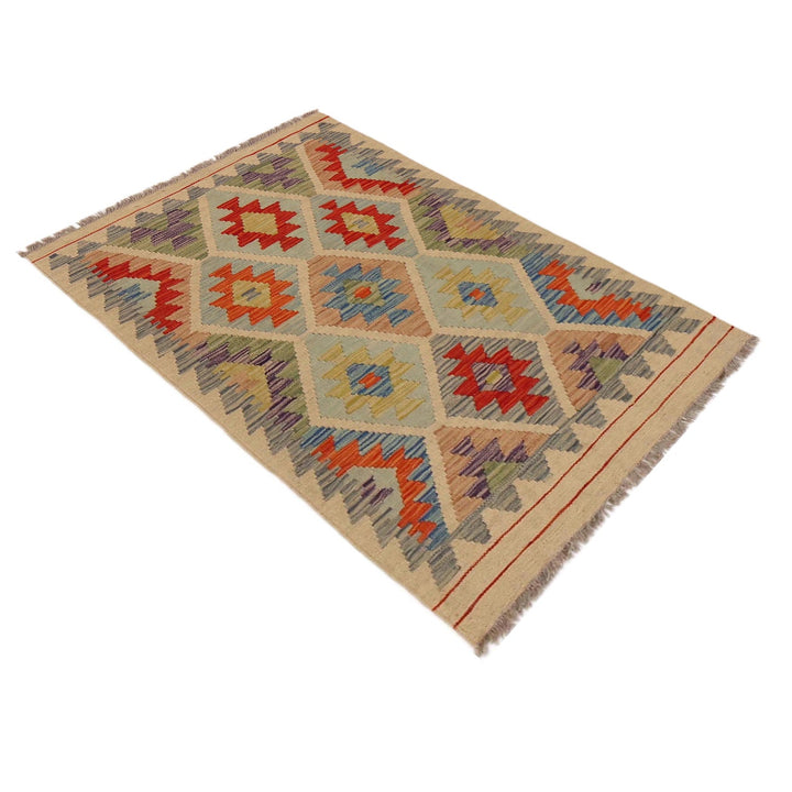 Handmade Turkish Design Wool Kilim 2' 7" x 4' 0" - No. AL52933