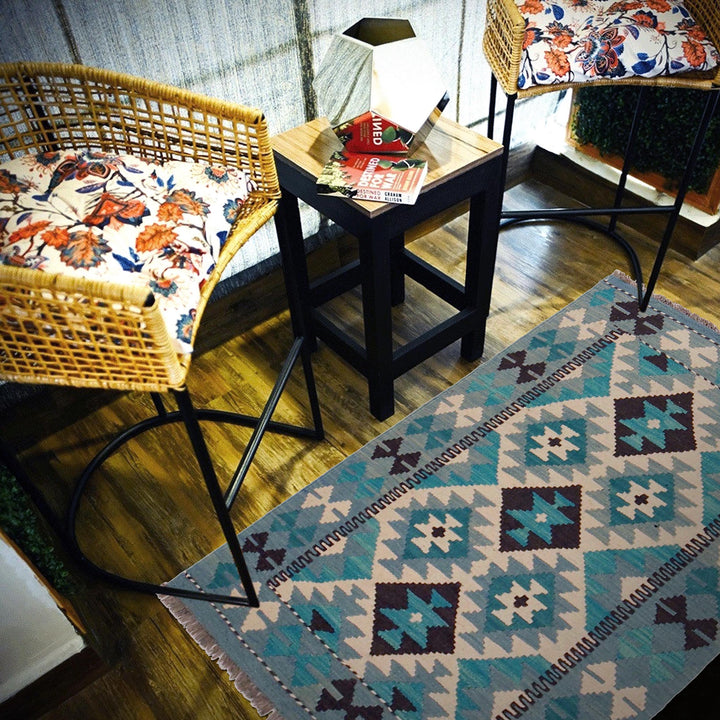 Afghan Kilim Rug 2' 7" x 4' 2" Flat-Weave view 9