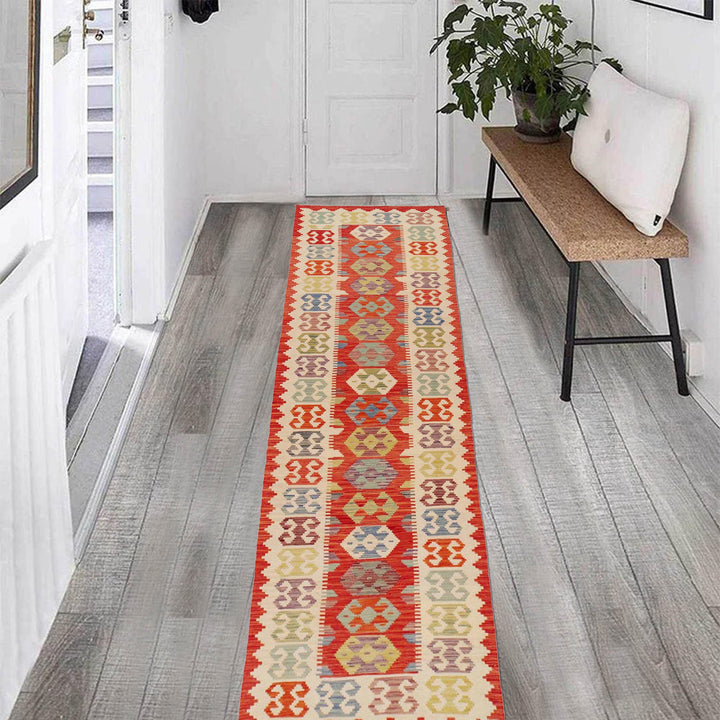 Handmade Vegetable Kelim Runner 2' 10" x 12' 9" - No. AL31210