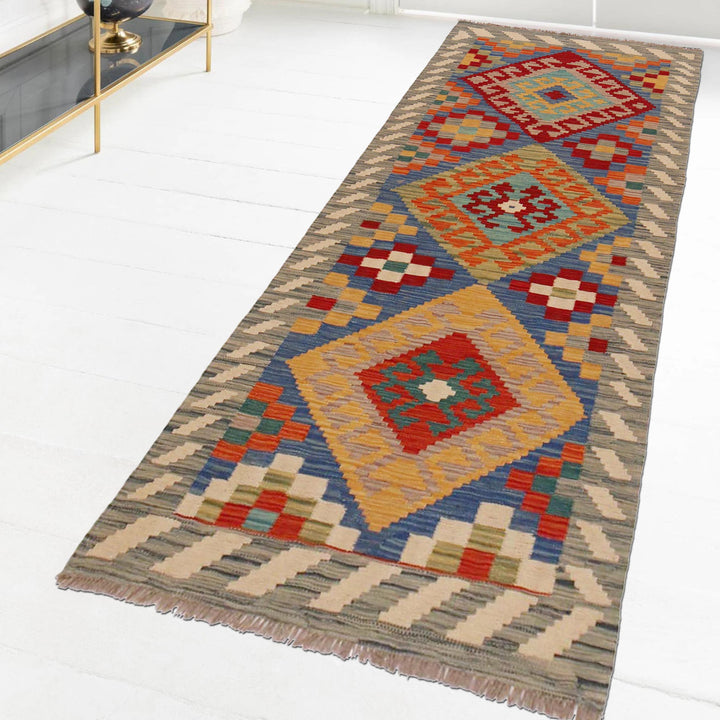 Handmade Vegetable Kelim Runner 2' 7" x 6' 5" - No. AL93891