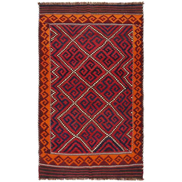 Afghan Kilim Rug 5' 9" x 9' 8" Flat-Weave | No. AL82423