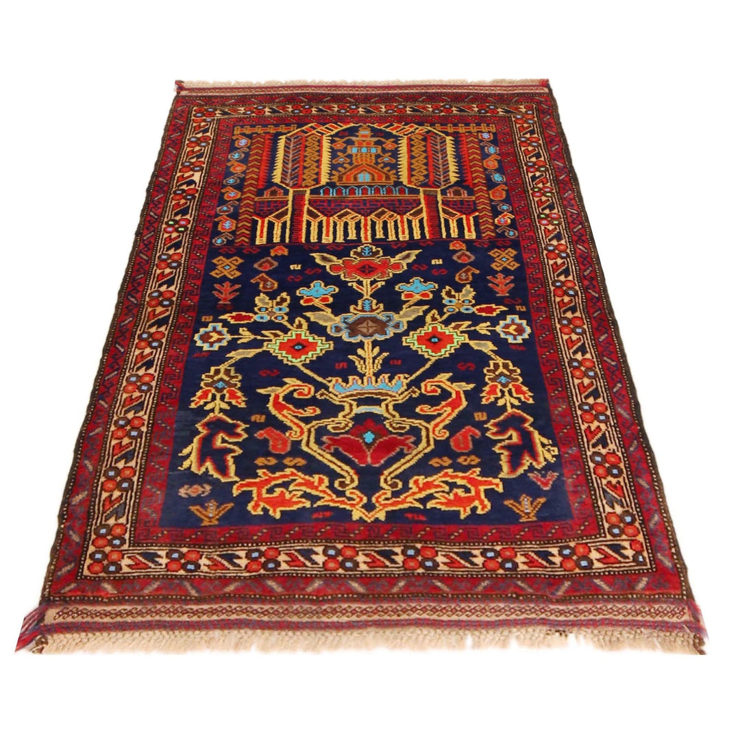 Hand Knotted Prayer Rug 2' 11" x 4' 2" - No. AL74487