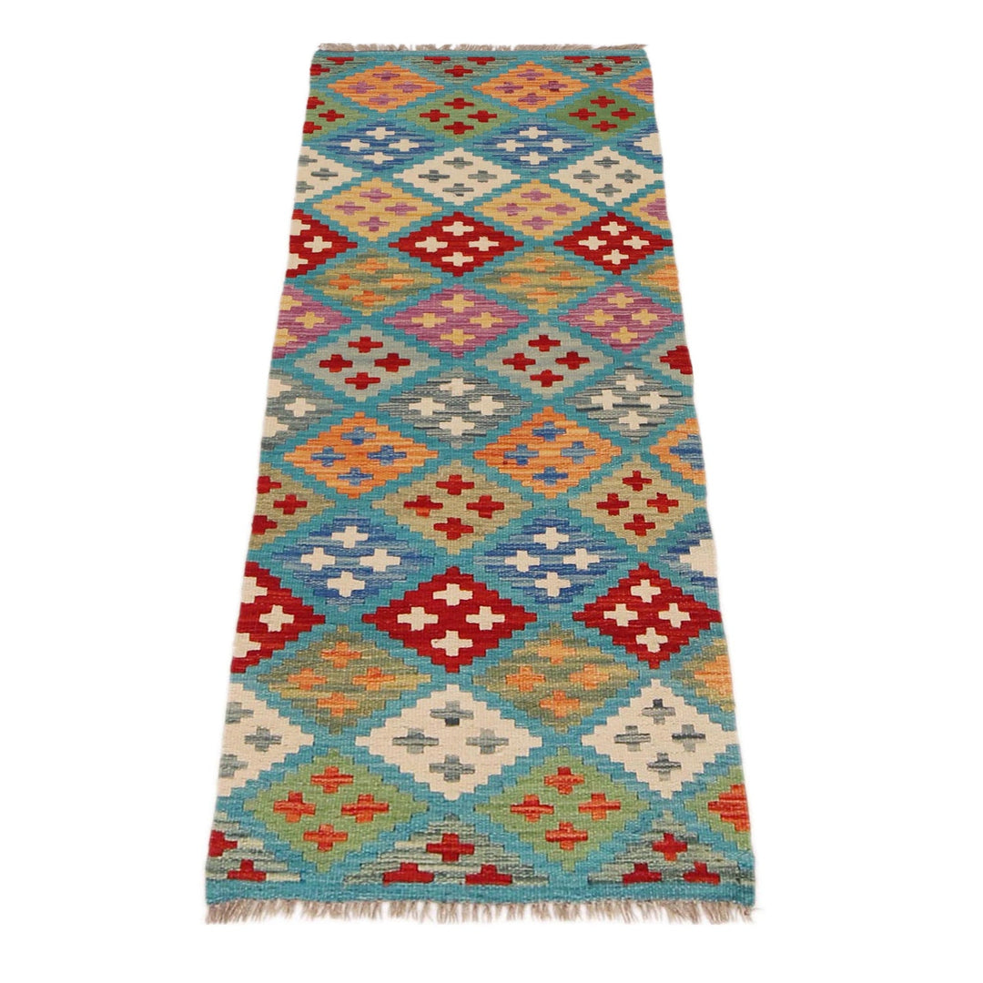 Handmade Vegetable Kilim Runner 1' 8" x 4' 11" - No. AL74016
