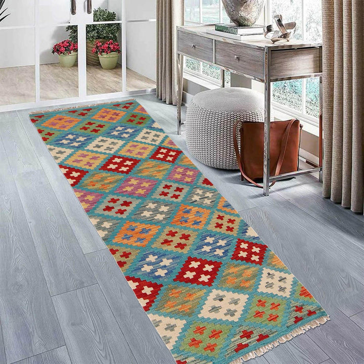 Handmade Vegetable Kilim Runner 1' 8" x 4' 11" - No. AL74016