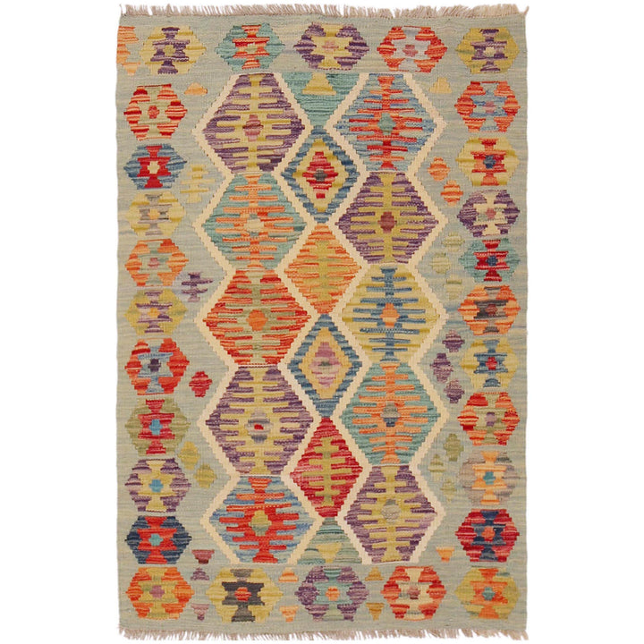 Afghan Kilim Rug 2' 8" x 4' 3" Flat-Weave | No. AL81730