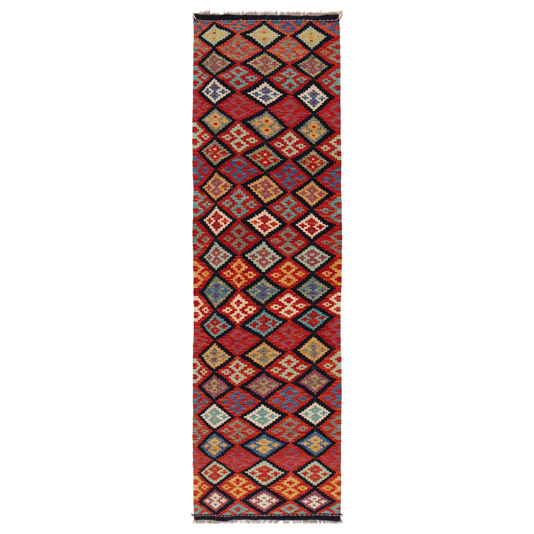 Afghan Kilim Rug 2' 9" x 10' 1" Flat-Weave