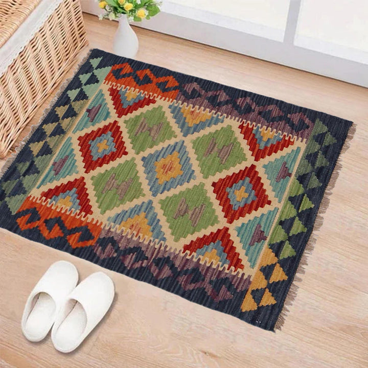 Handmade Turkish Design Wool Kilim 2' 0" x 2' 10" - No. AL67767