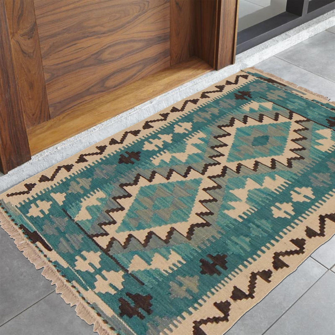 Handmade Afghan Vegetable Kilim 2' 0" x 2' 11" - No. AL79211