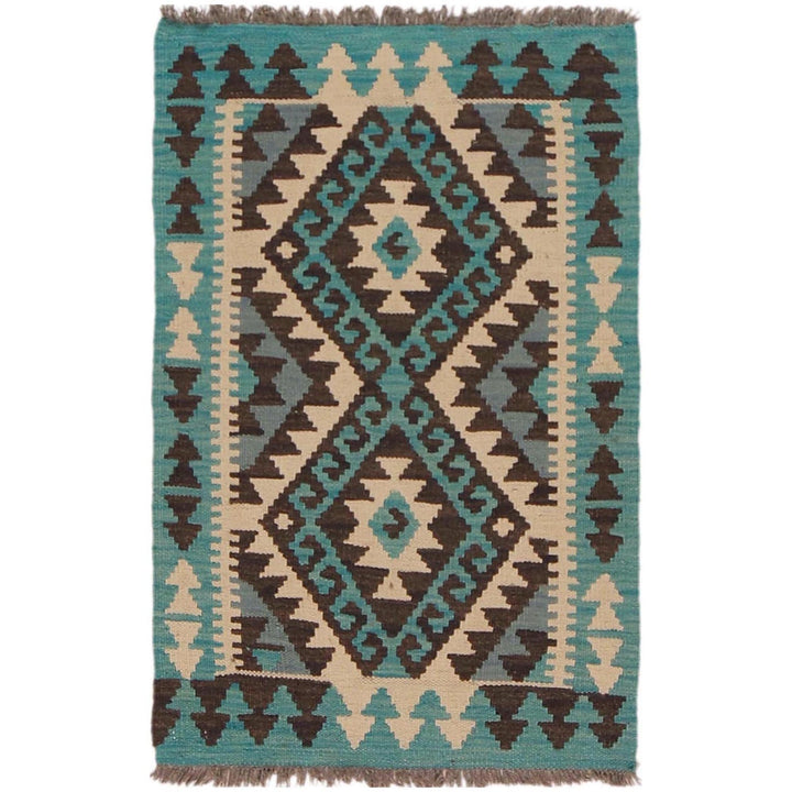 Hand Made Afghan Kilim 2' 0" x 3' 1" - No. AL80422