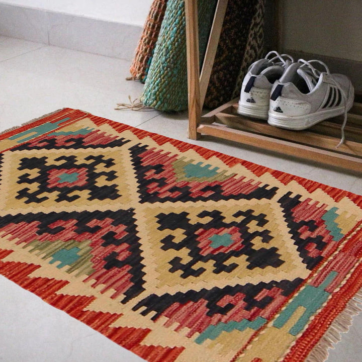 Small Size Chobi Kilim 1' 11" x 2' 11" - No. AL86810