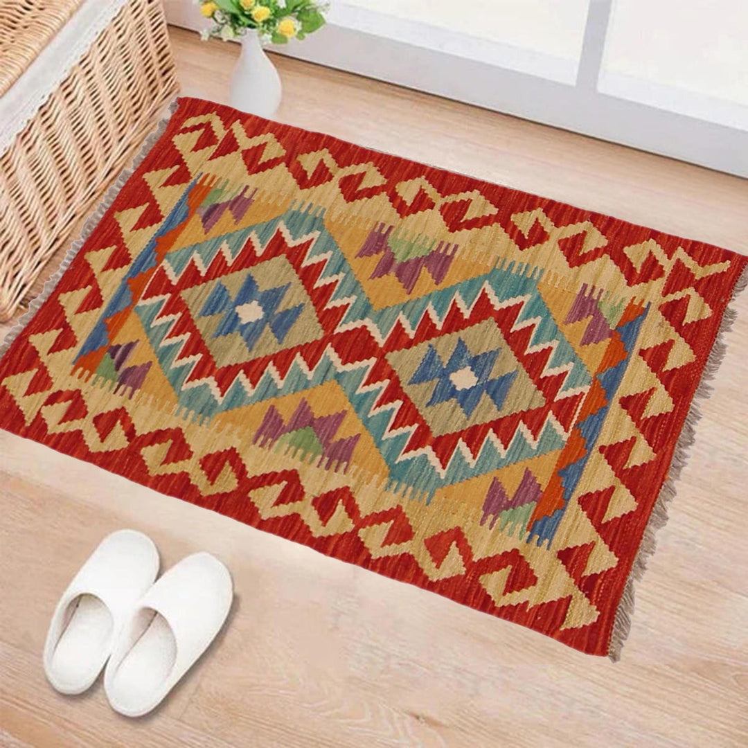Hand Knotted Flatweave Kilim 1' 10" x 2' 11" - No. AL78712