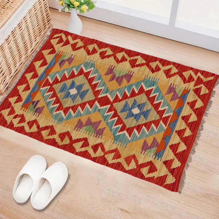 Hand Knotted Flatweave Kilim 1' 10" x 2' 11" - No. AL78712