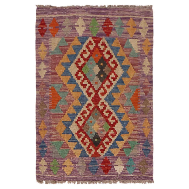 Handmade Turkish Design Wool Kilim 2' 0" x 2' 10" - No. AL12987