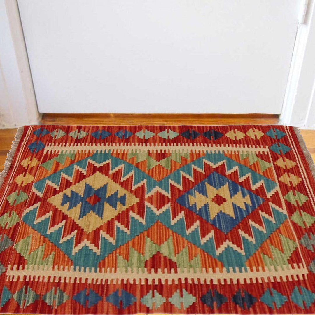 Hand Knotted Flatweave Kilim 2' 0" x 2' 10" - No. AL87269