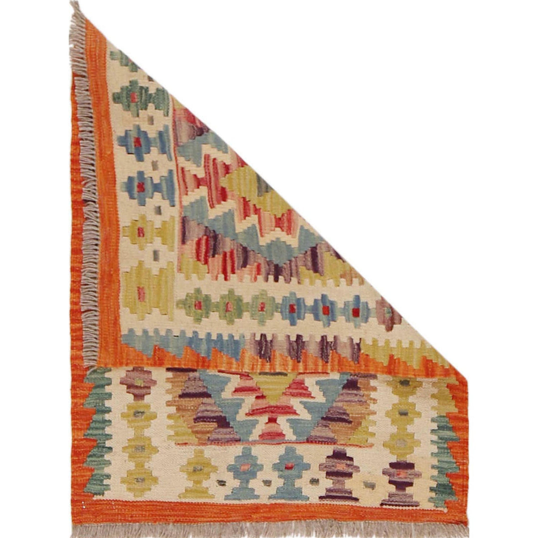 Handmade Turkish Design Wool Kilim 2' 1" x 2' 9" - No. AL96220