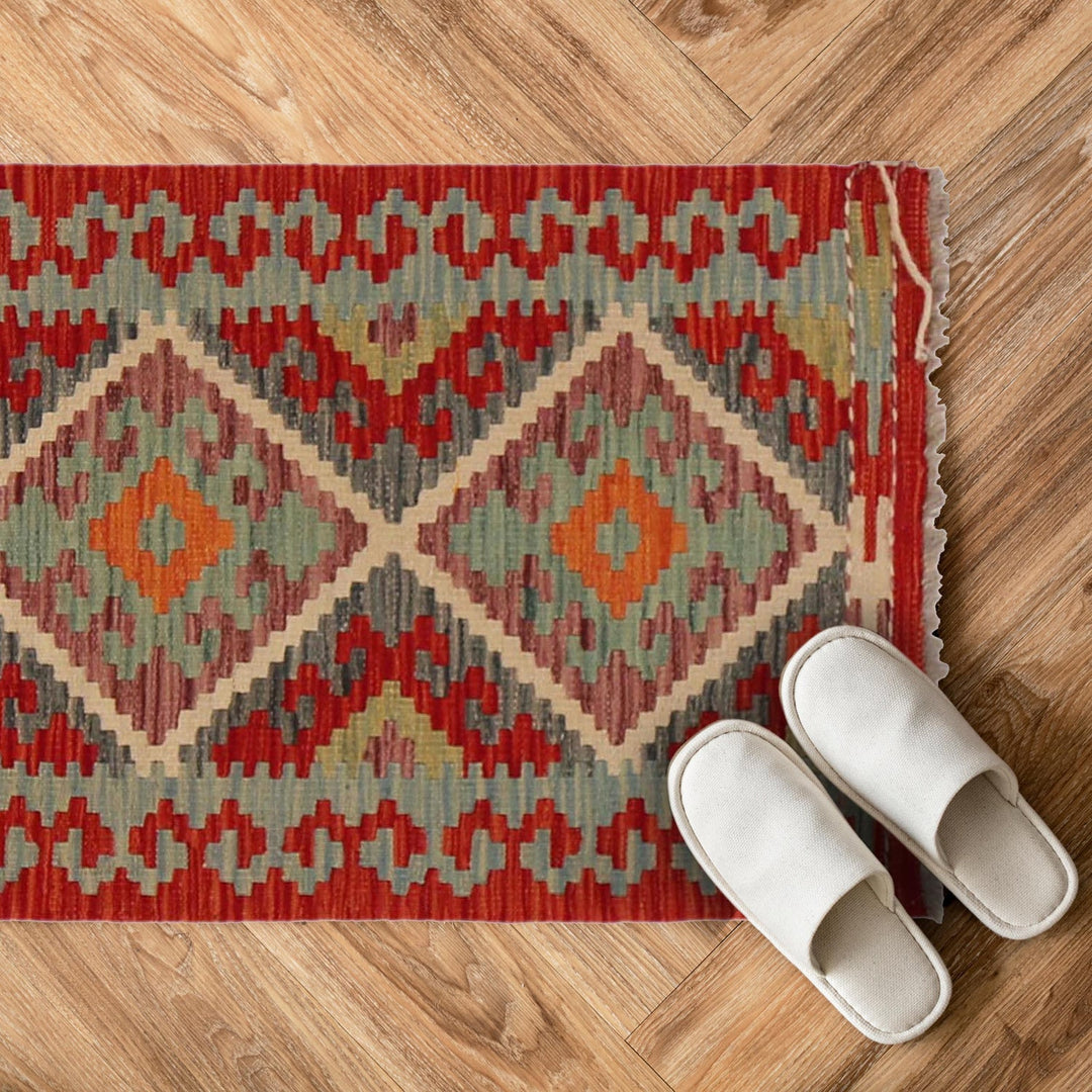 Small Size Chobi Kilim 2' 0" x 2' 11" - No. AL68616