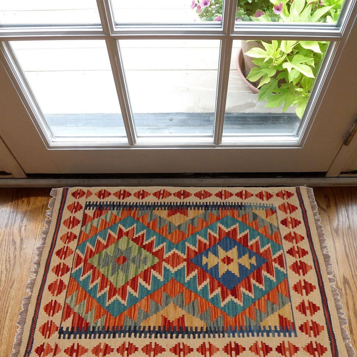 Hand Knotted Flatweave Kilim 2' 0" x 2' 11" - No. AL97898