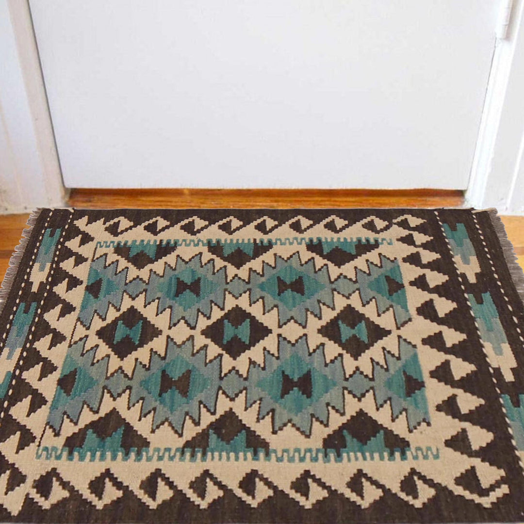 Hand Made Afghan Kilim 2' 1" x 2' 11" - No. AL41983