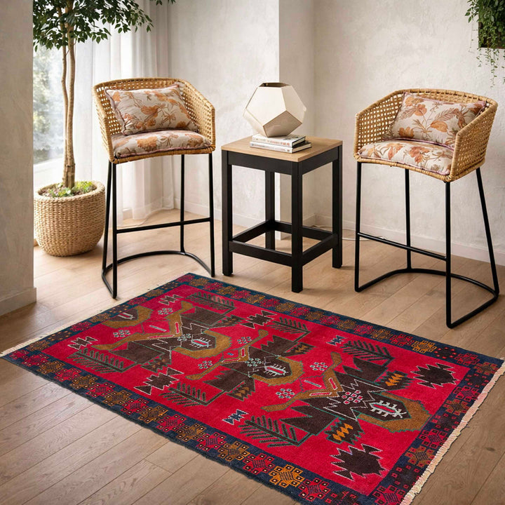 Tribal Baloch Rug 2' 11" x 4' 9" - No. AL68553