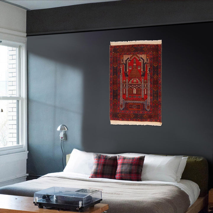 Muslim Prayer Rug 2' 8" x 3' 10" - No. AL26729