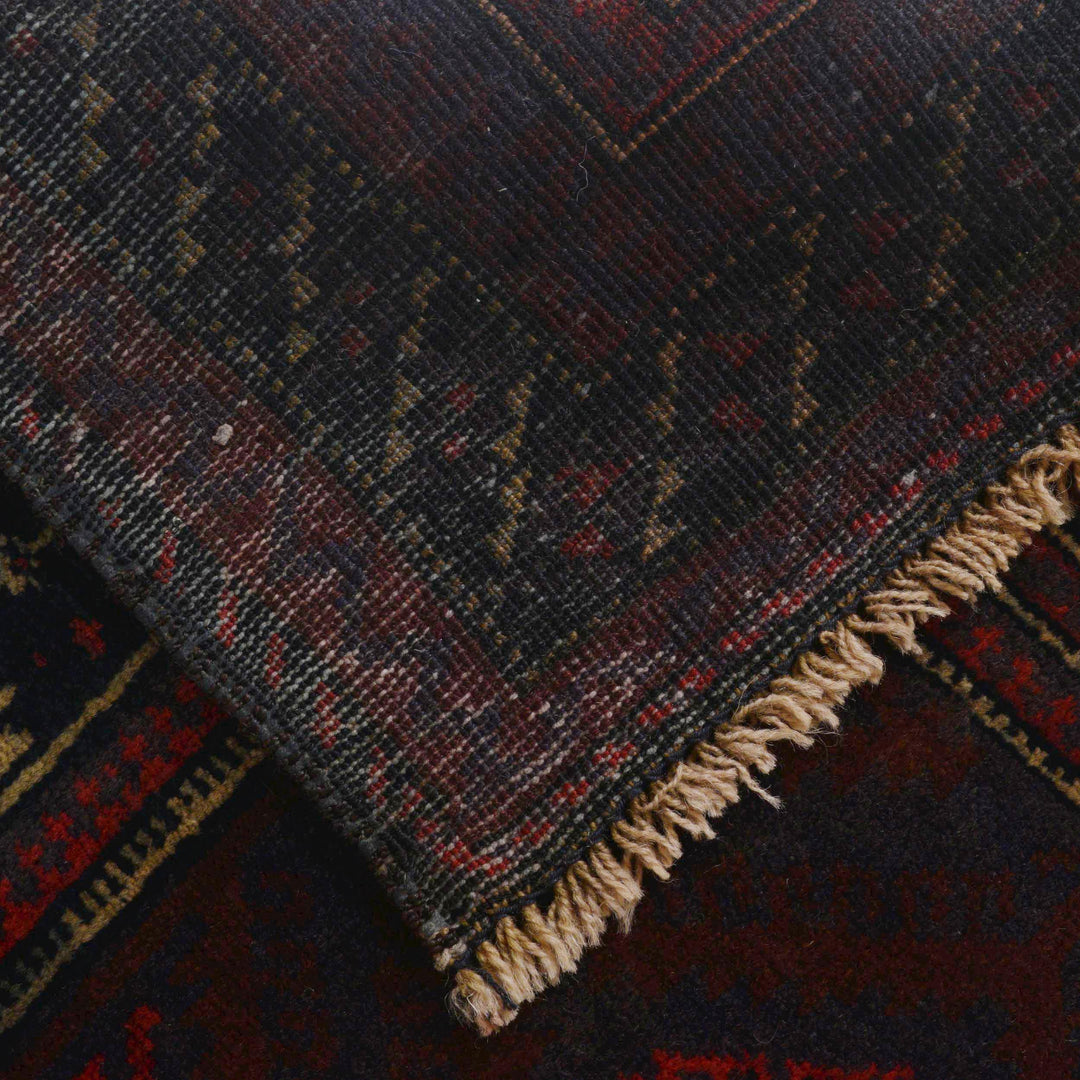 Afghan Prayer Rug 2' 10" x 4' 4" Hand-Knotted field