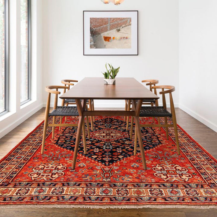 Handmade Sherazi Area Rug 6' 0" x 7' 7" - No. AL61666