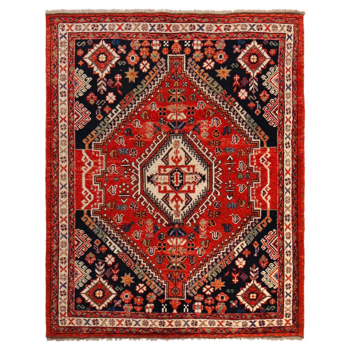 Rich Red Color Shiraz Carpet 5' 1" x 6' 4" - No. AL24193