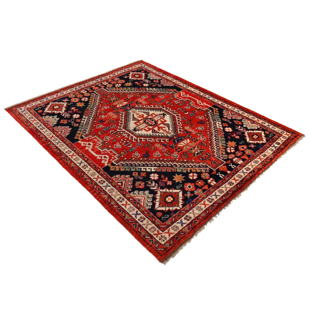 Rich Red Color Shiraz Carpet 5' 1" x 6' 4" - No. AL24193