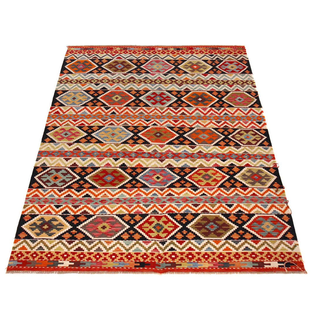 Hand Made Afghan Kilim 5' 11" x 7' 11" - No. AL33305