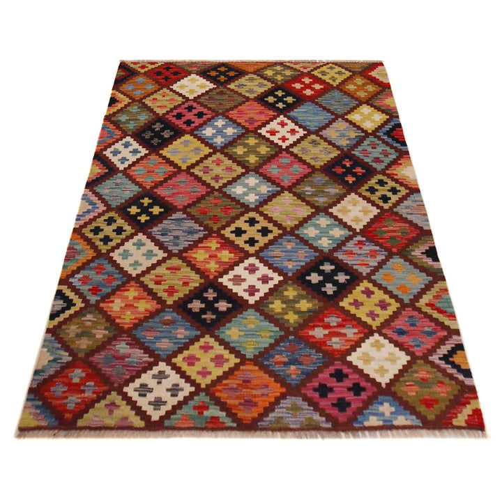Handmade Vegetable Kilim 3' 3" x 4' 10" - No. AL51808