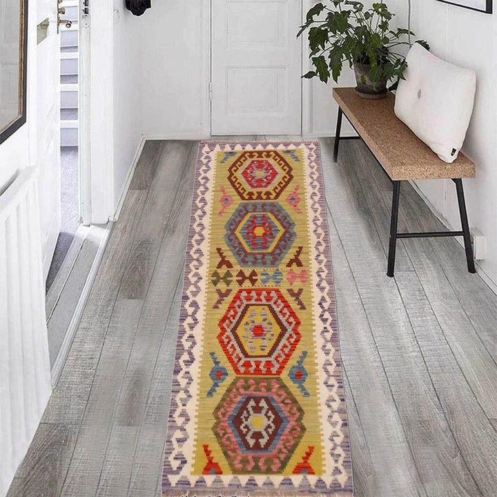 Hand Knotted Flatweave Kilim Runner 2' 2" x 6' 7" - No. AL31554