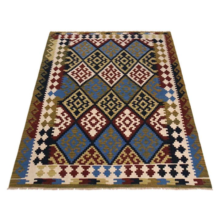 Hand Knotted Flatweave Kilim 5' 1" x 6' 9" - No. AL63762