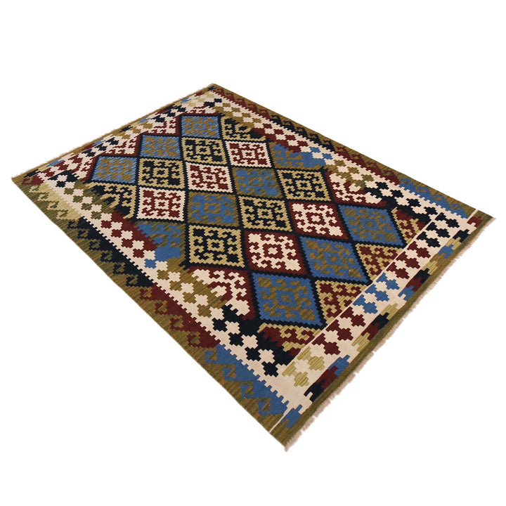 Hand Knotted Flatweave Kilim 5' 1" x 6' 9" - No. AL63762